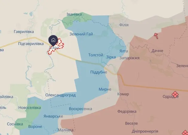 Андреевка-Клевцово на карте боевых действий