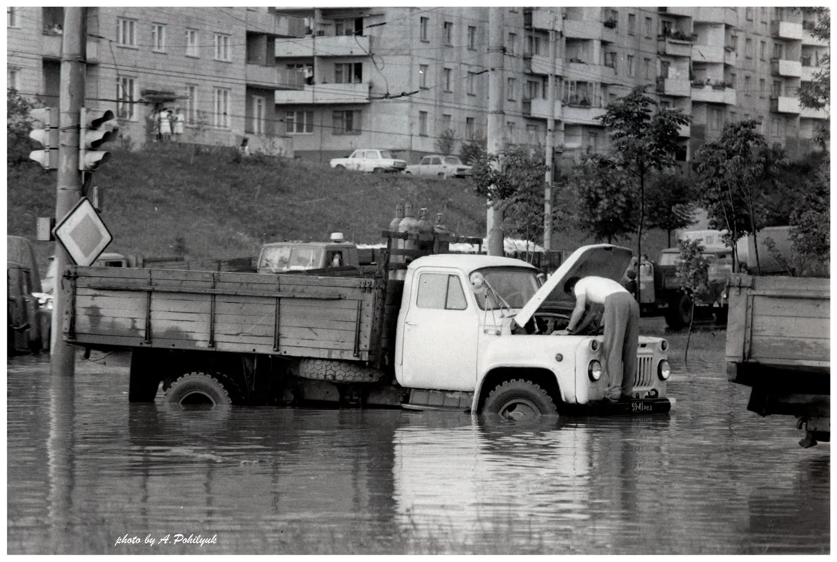 Кадры наводнения в Ровно, ориентировочно первая половина 1980-х годов