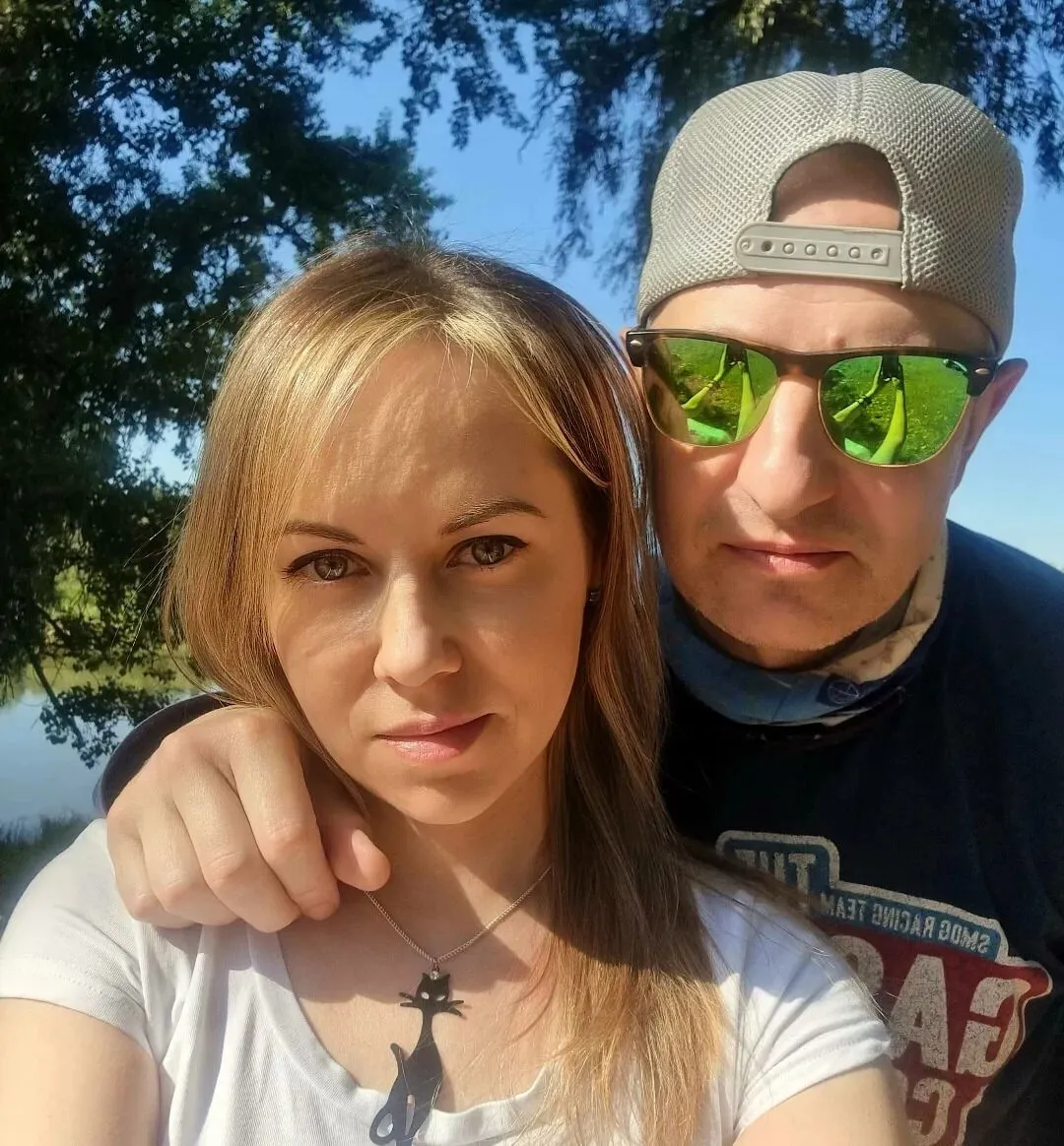 "Мурик" с женой.