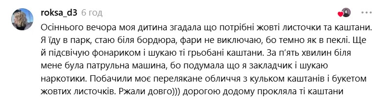 Мамы делились забавными историями о сборе природных материалов для школьных творческих работ.
