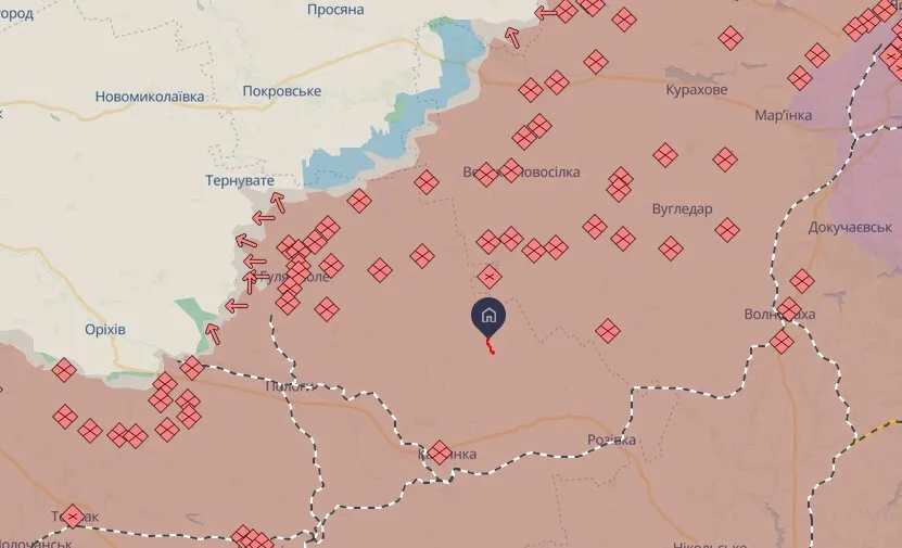 Кобыльное Запорожской области на карте