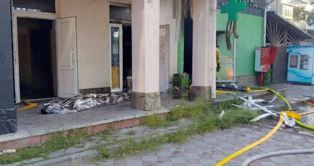 Кадр з місця, де пролунав вибух