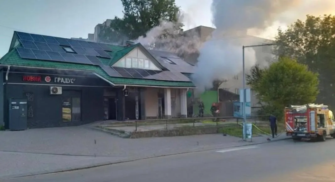 Кадр з місця, де пролунав вибух