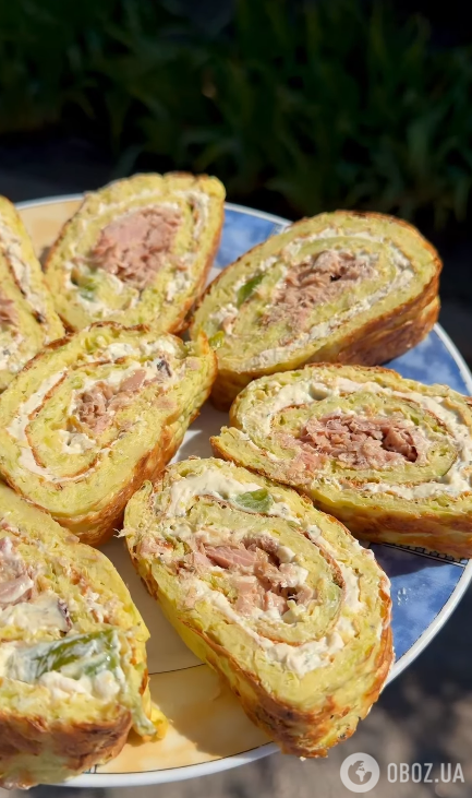 Вкусный кабачковый рулет с тунцом: на каждый день и для праздничного стола