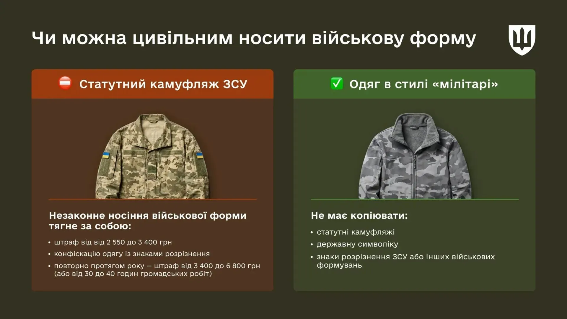 Какой камуфляж разрешено носить гражданским лицам.