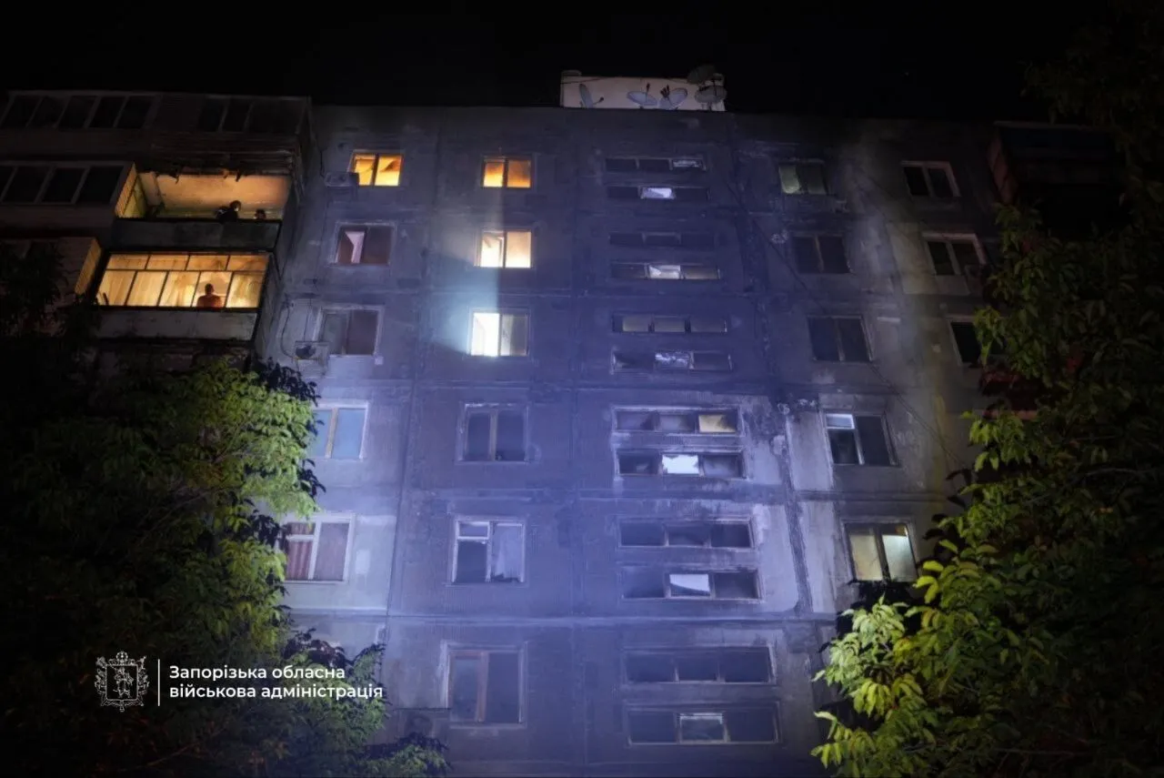 Обстрел Запорожья и попадание в жилой дом