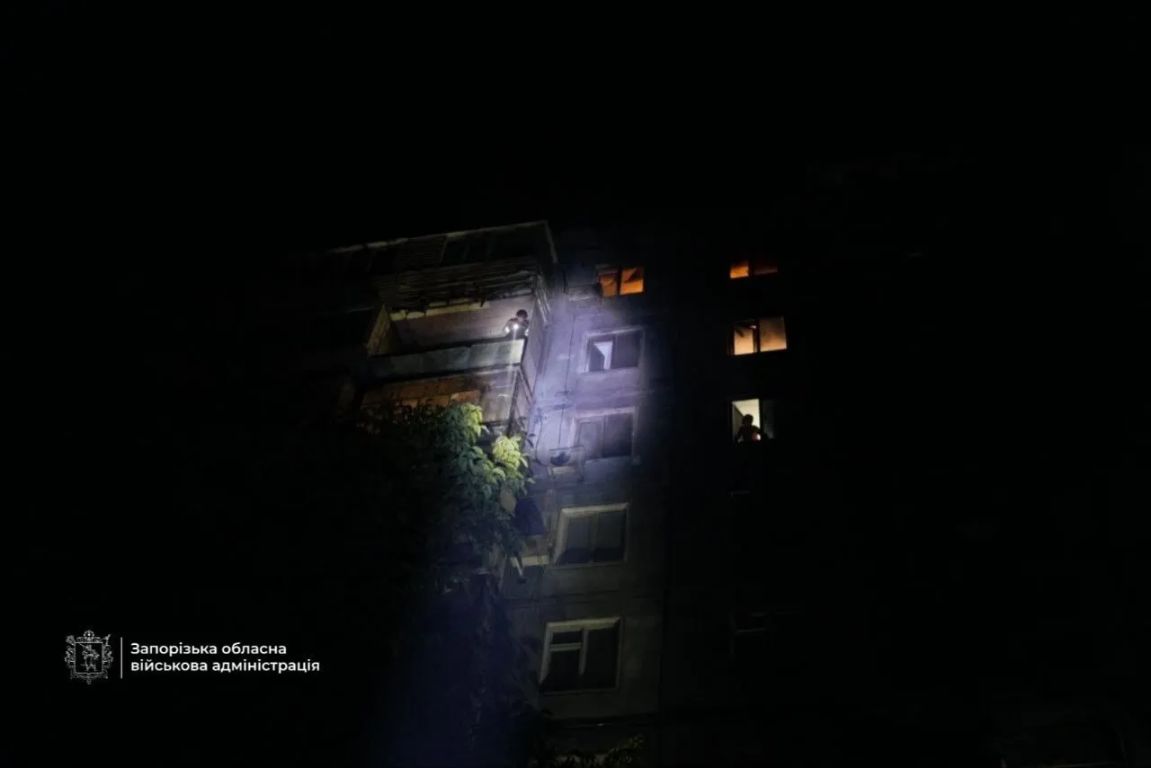 Обстрел Запорожья и попадание в жилой дом