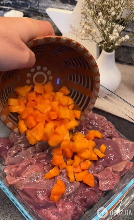 Соединяем печень с овощами