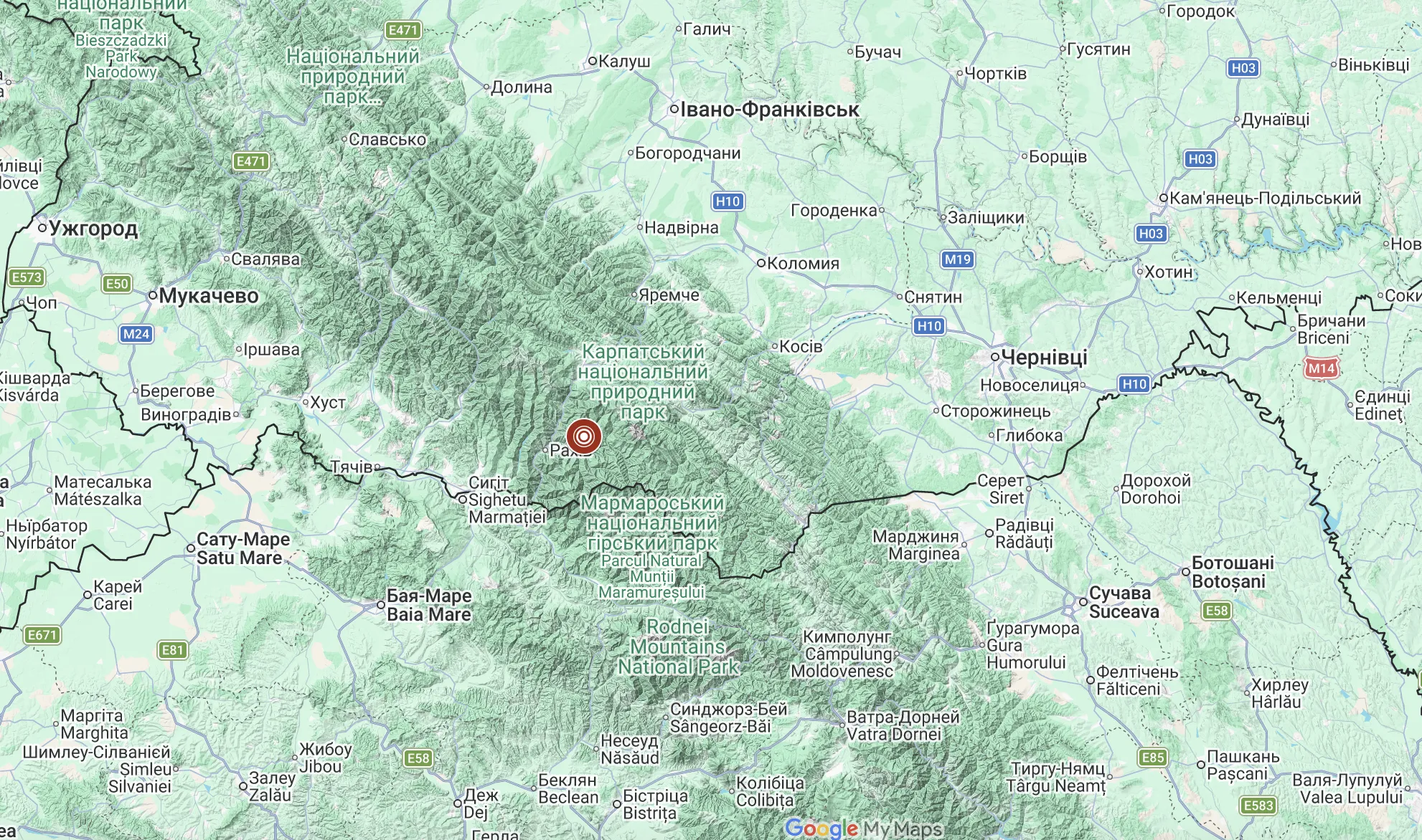 Землетрясение в Карпатах.