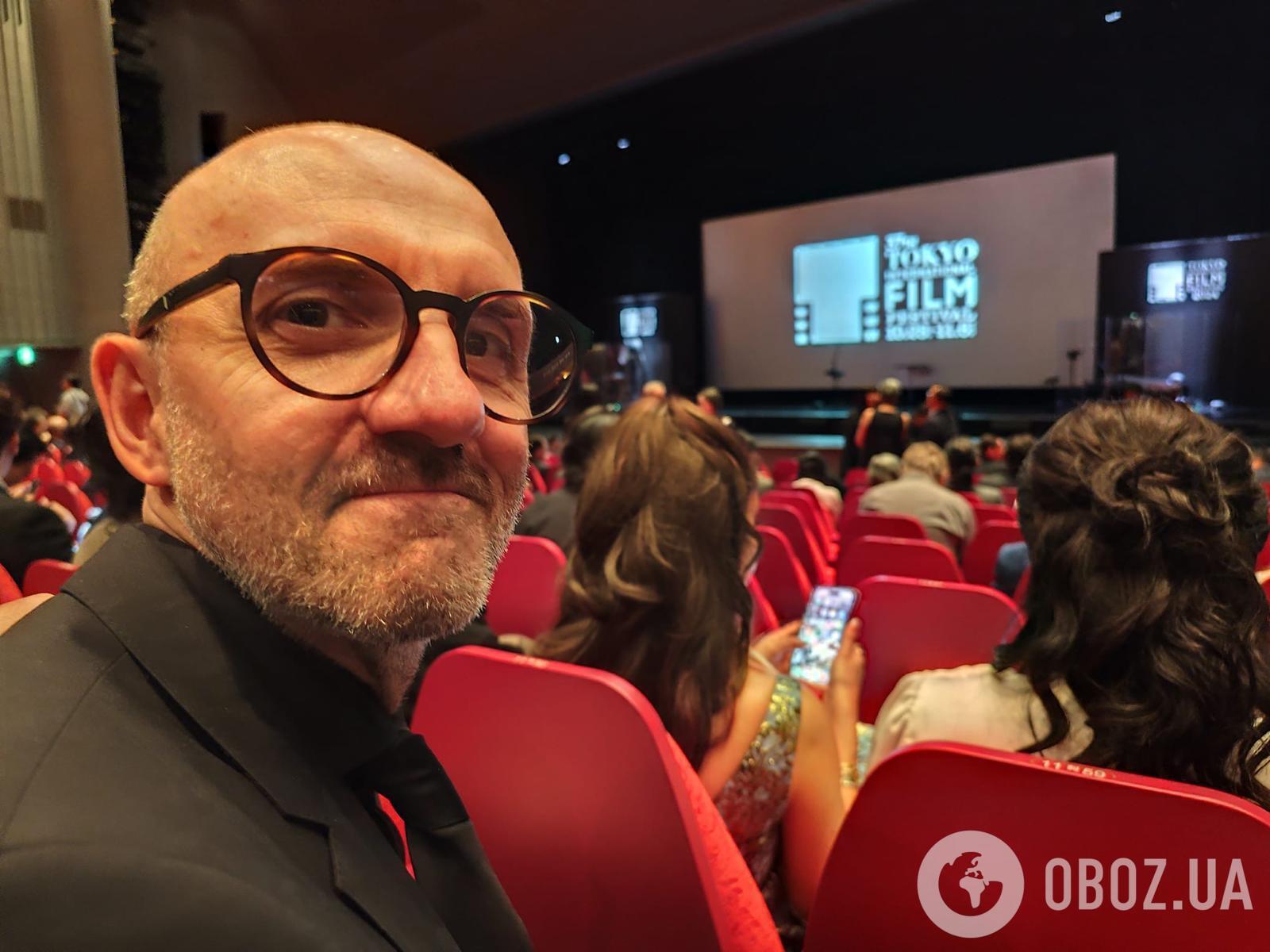На Токийском кинофестивале.