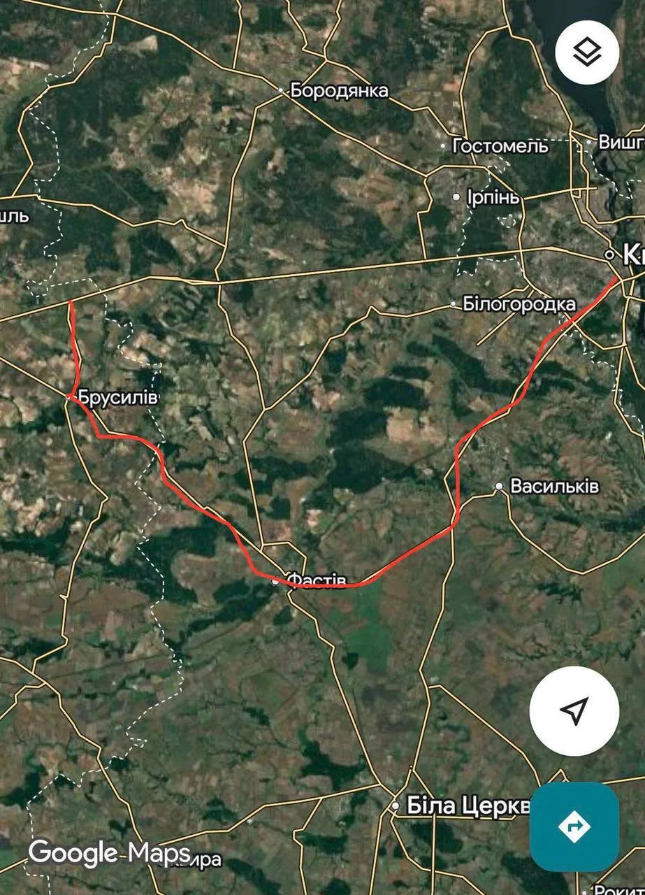 Обʼїзд для транспорту на Київщині.