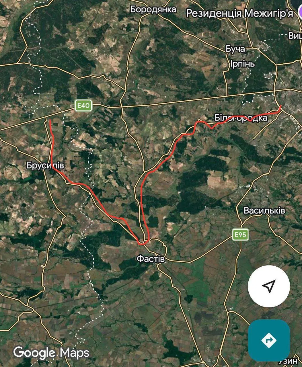 Обʼїзд для транспорту на Київщині.