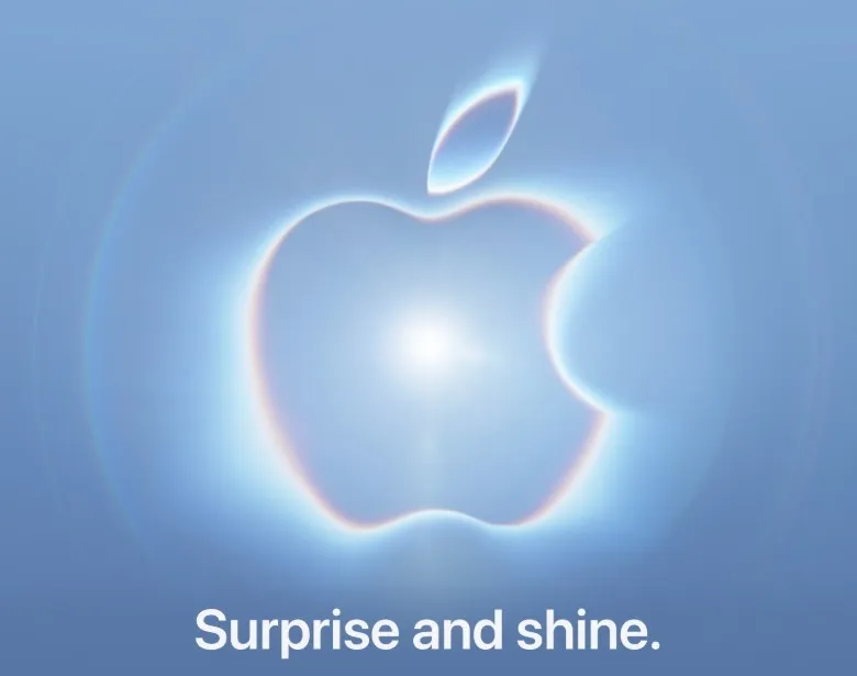 Постер презентации Apple 2026 года со слоганом Surprise and Shine.