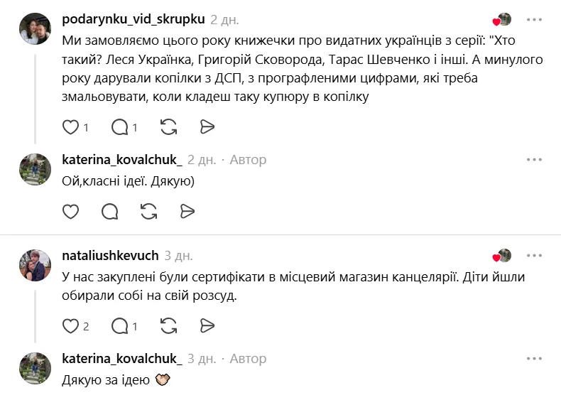 Книжки і канцелярія лідирували серед варіантів.