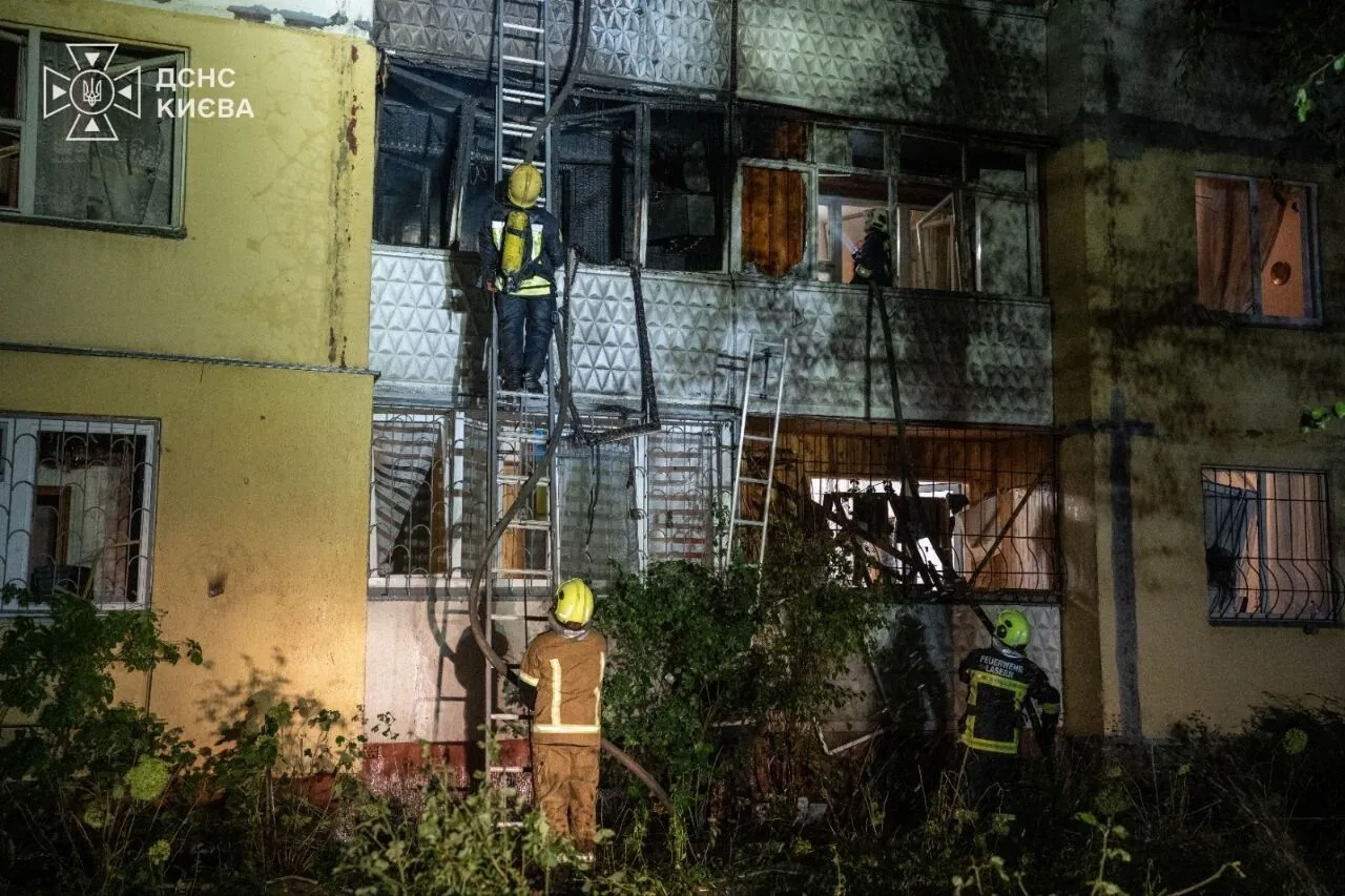 Последствия ночных ударов войск РФ по Киеву
