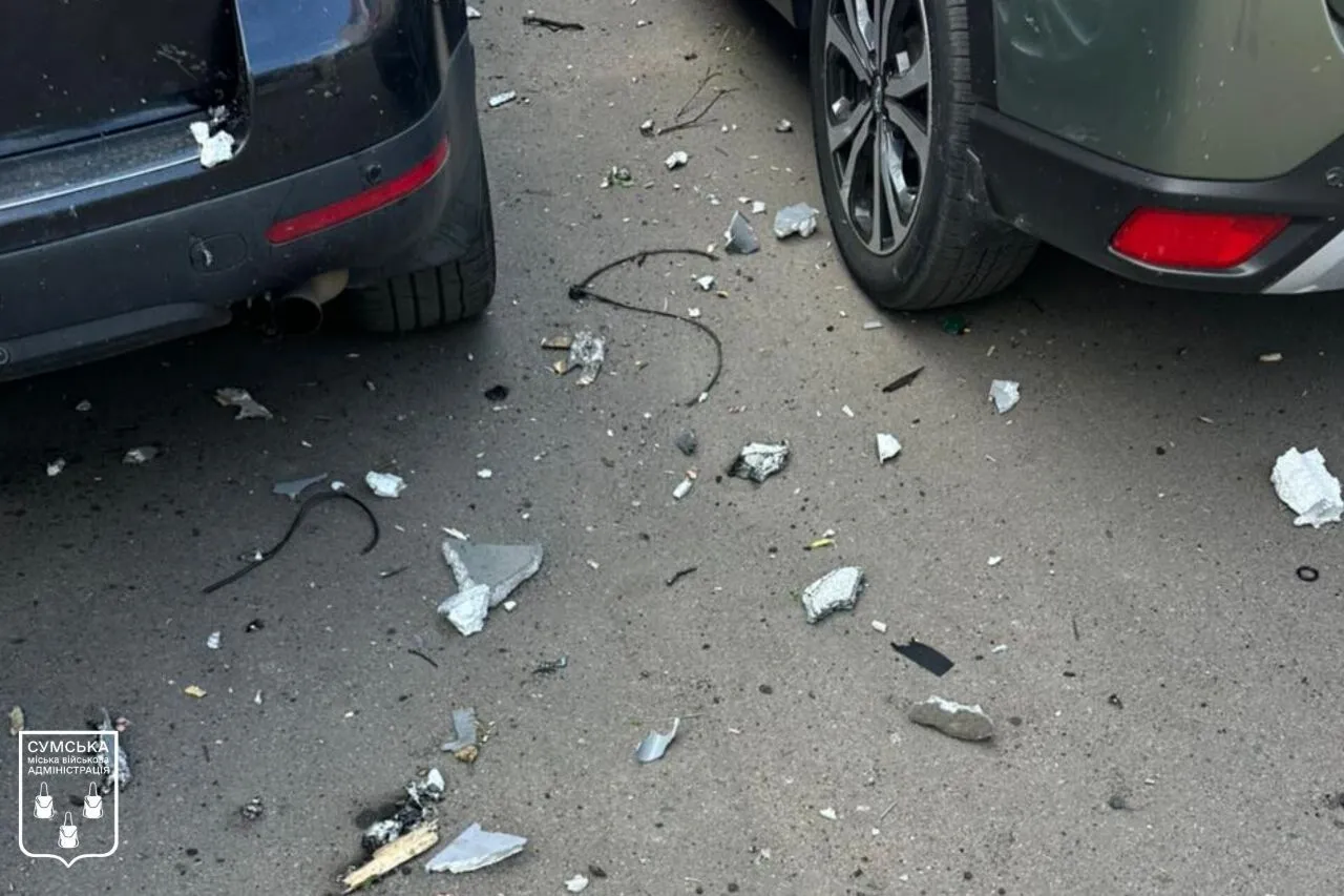 Последствия попадания вражеского реактивного БПЛА.