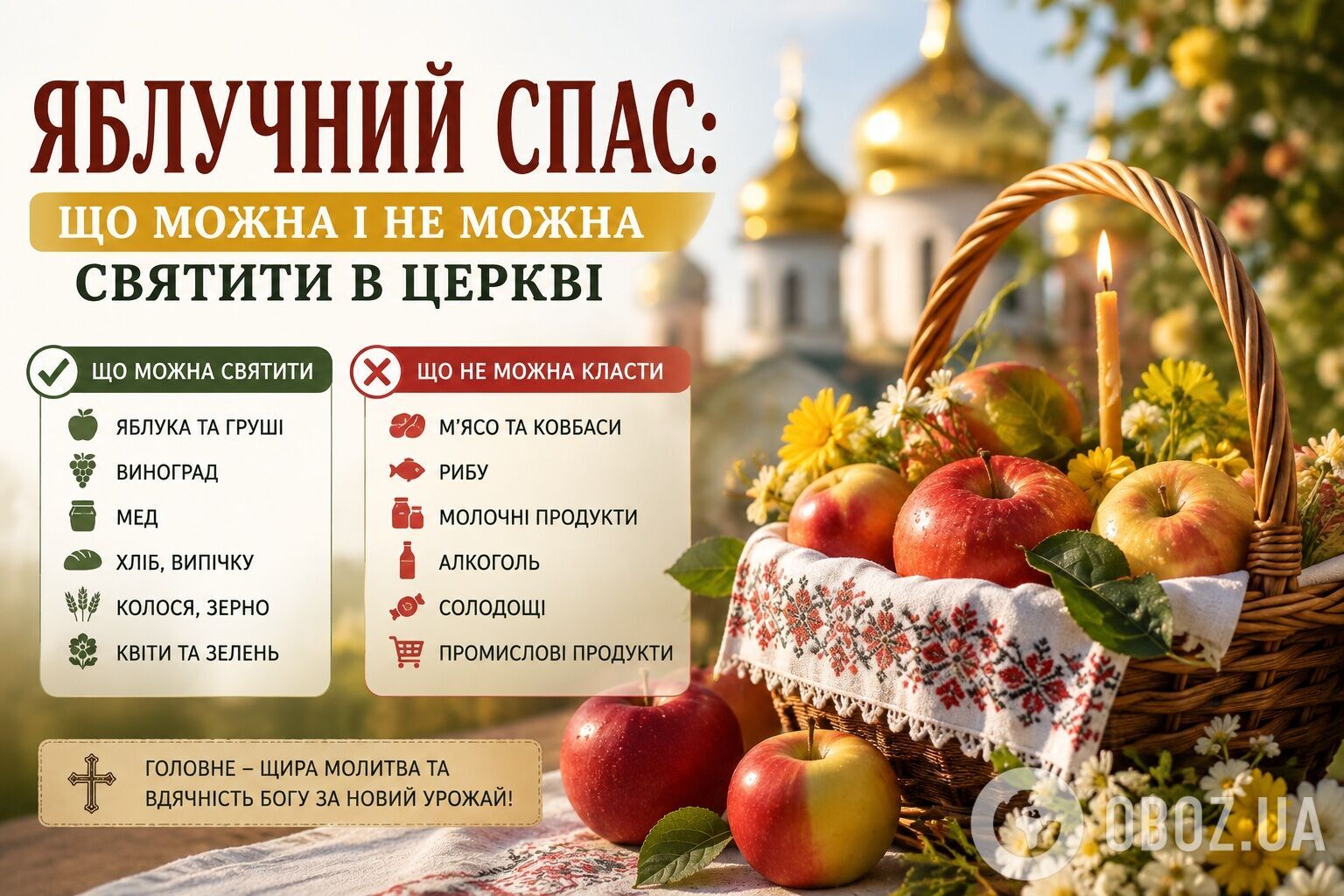 Що святити на Яблучний Спас.