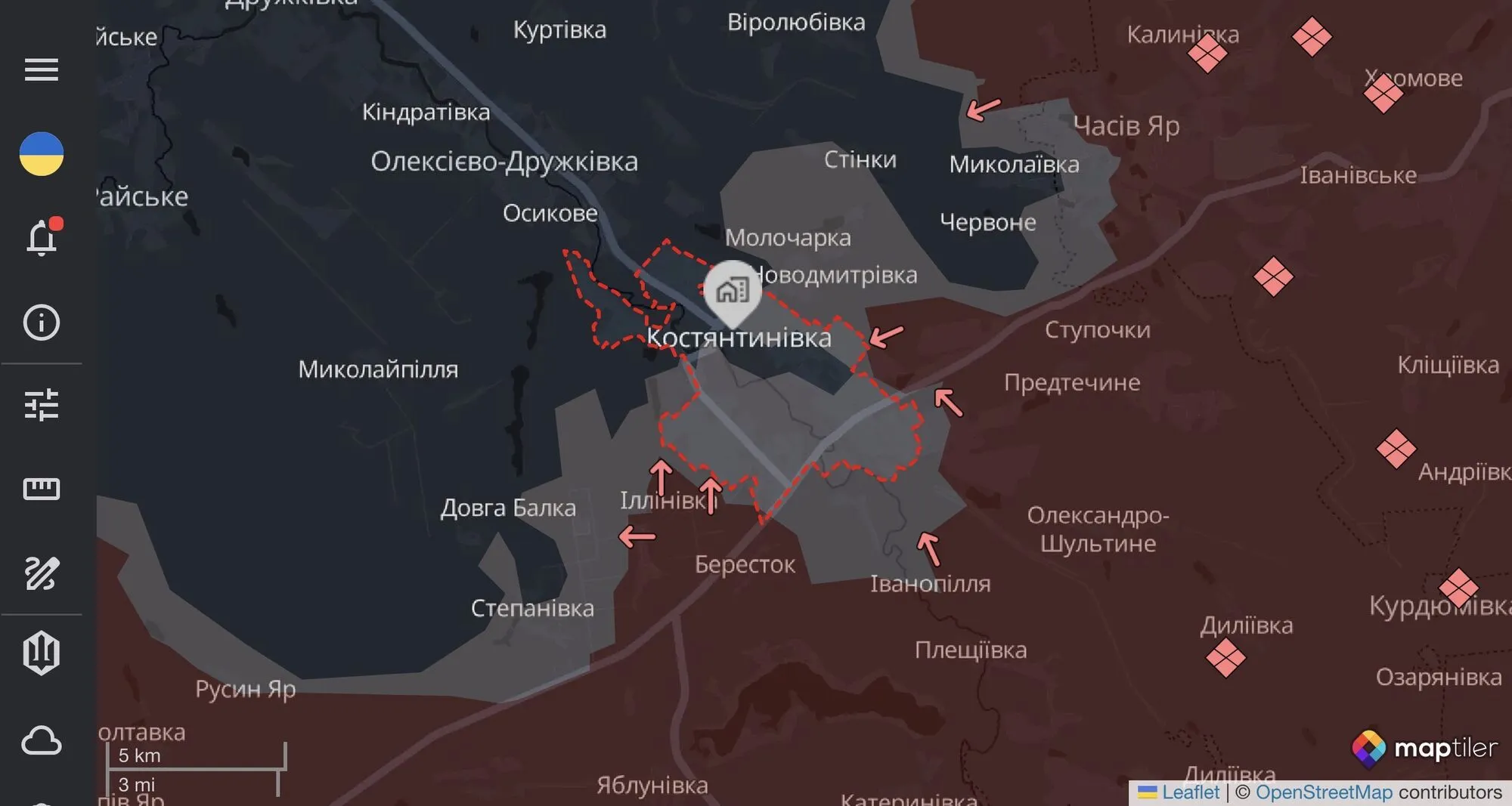 Ситуація на Костянтинівському напрямку.