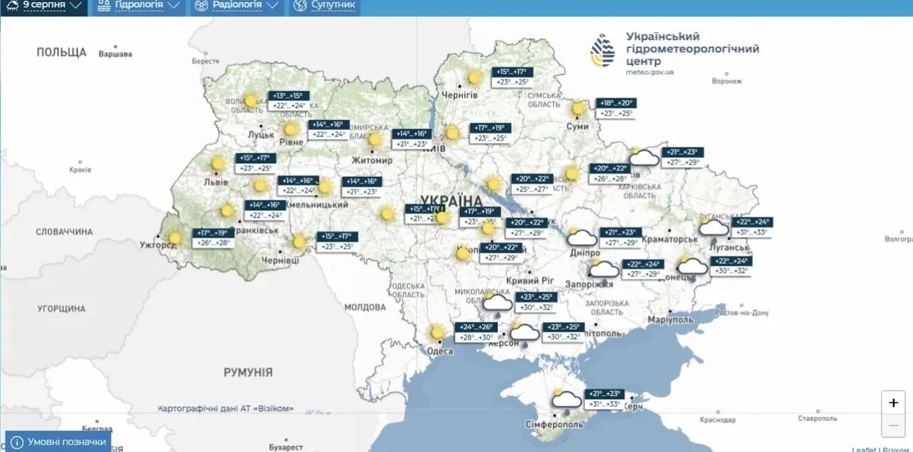 Прогноз погоди.