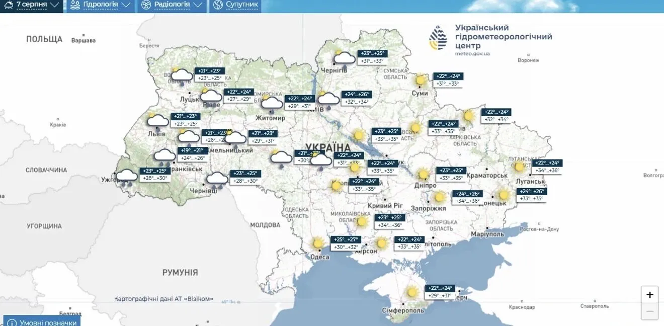 Прогноз погоди.