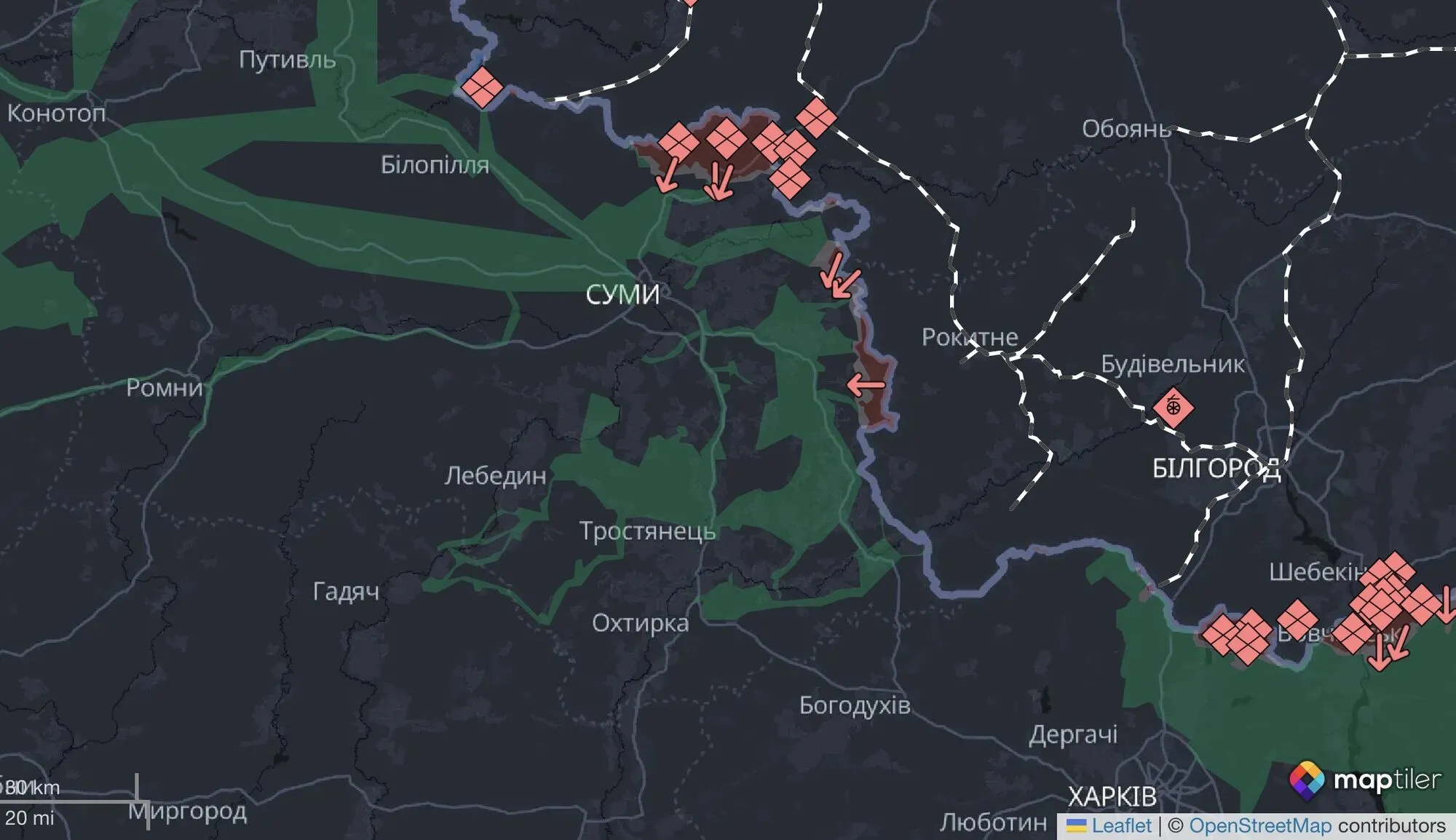 Північно-Слобожанський і Курський напрямки.