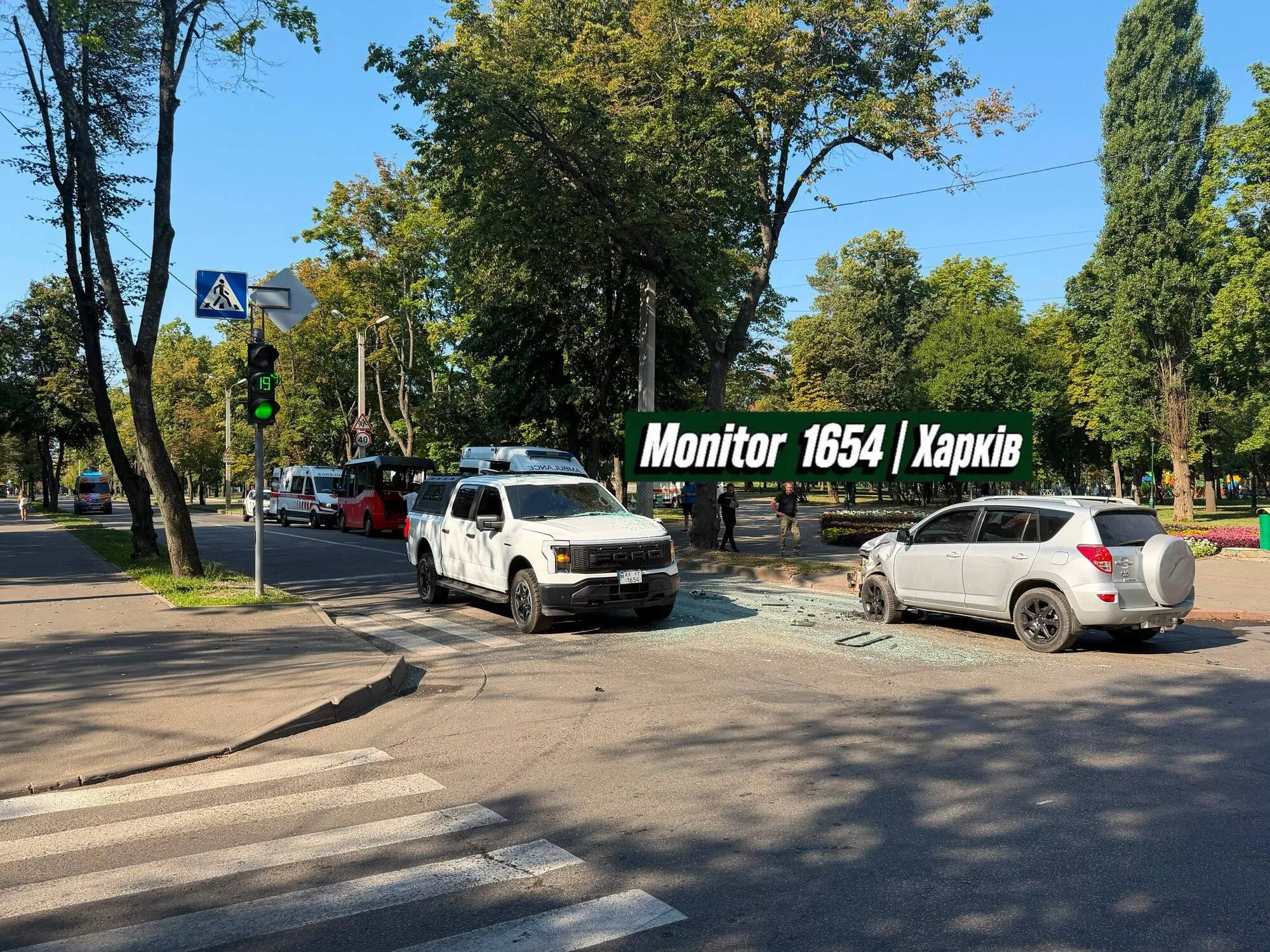 Насліки ДТП у Харкові.