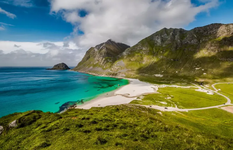 Haukland Beach, Лофотенські острови, Норвегія.