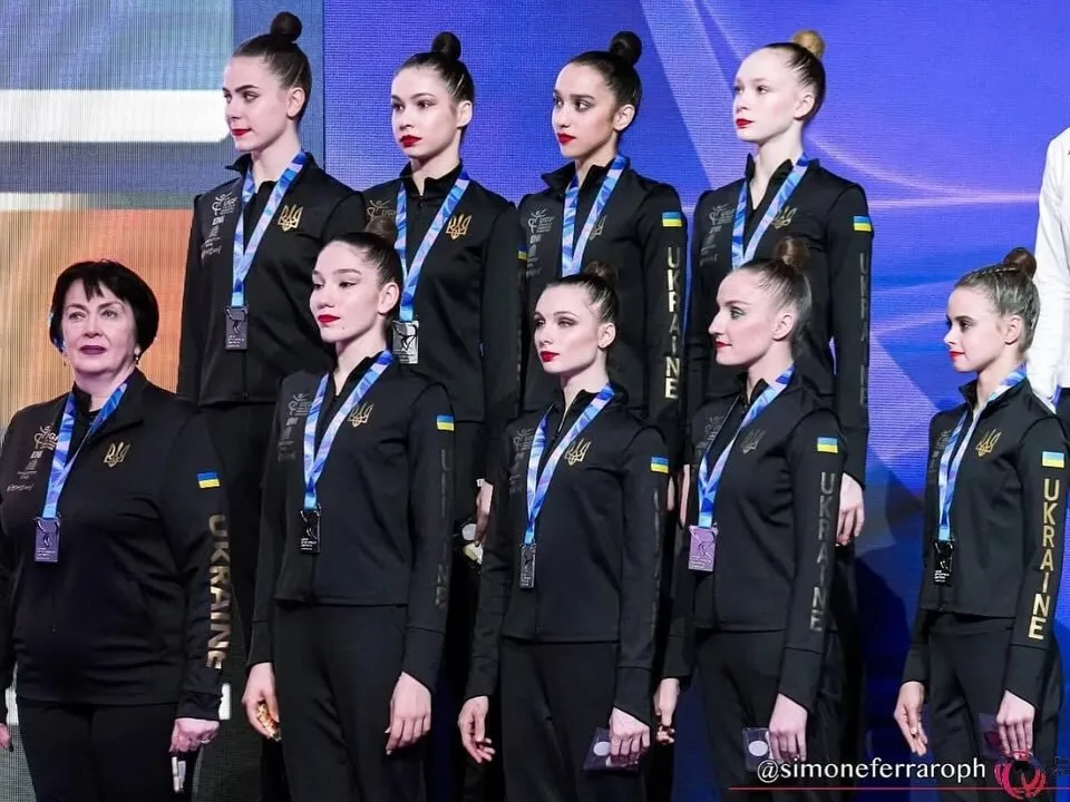 Анастасія Ікан у складі збірної України з художньої гімнастики