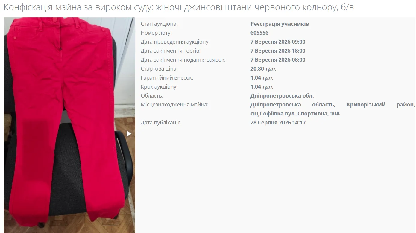 Конфискованные джинсы