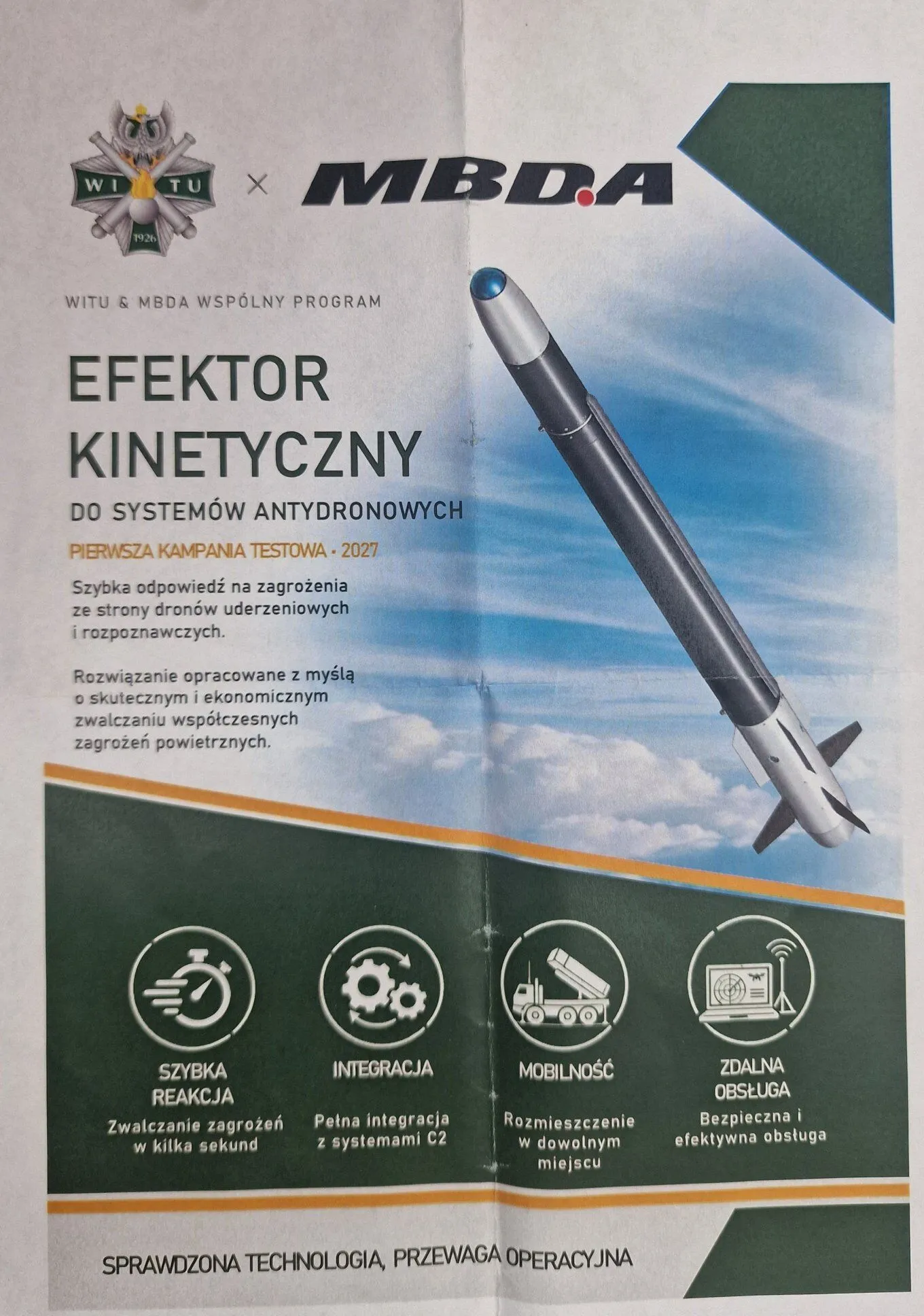 Нова зенітна ракета від MBDA та WITU, із головкою самонаведення від CMI.