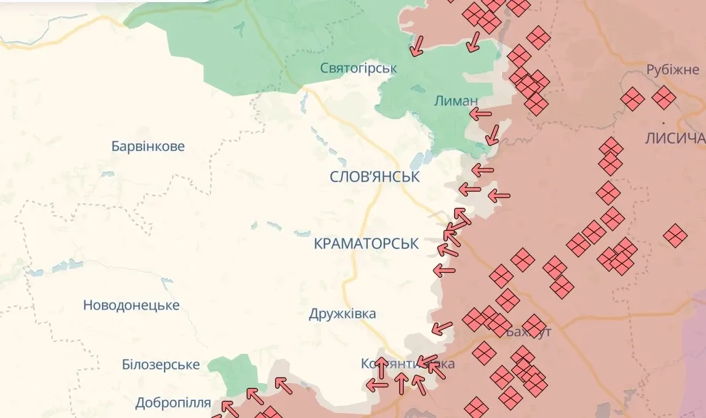 карта фронта