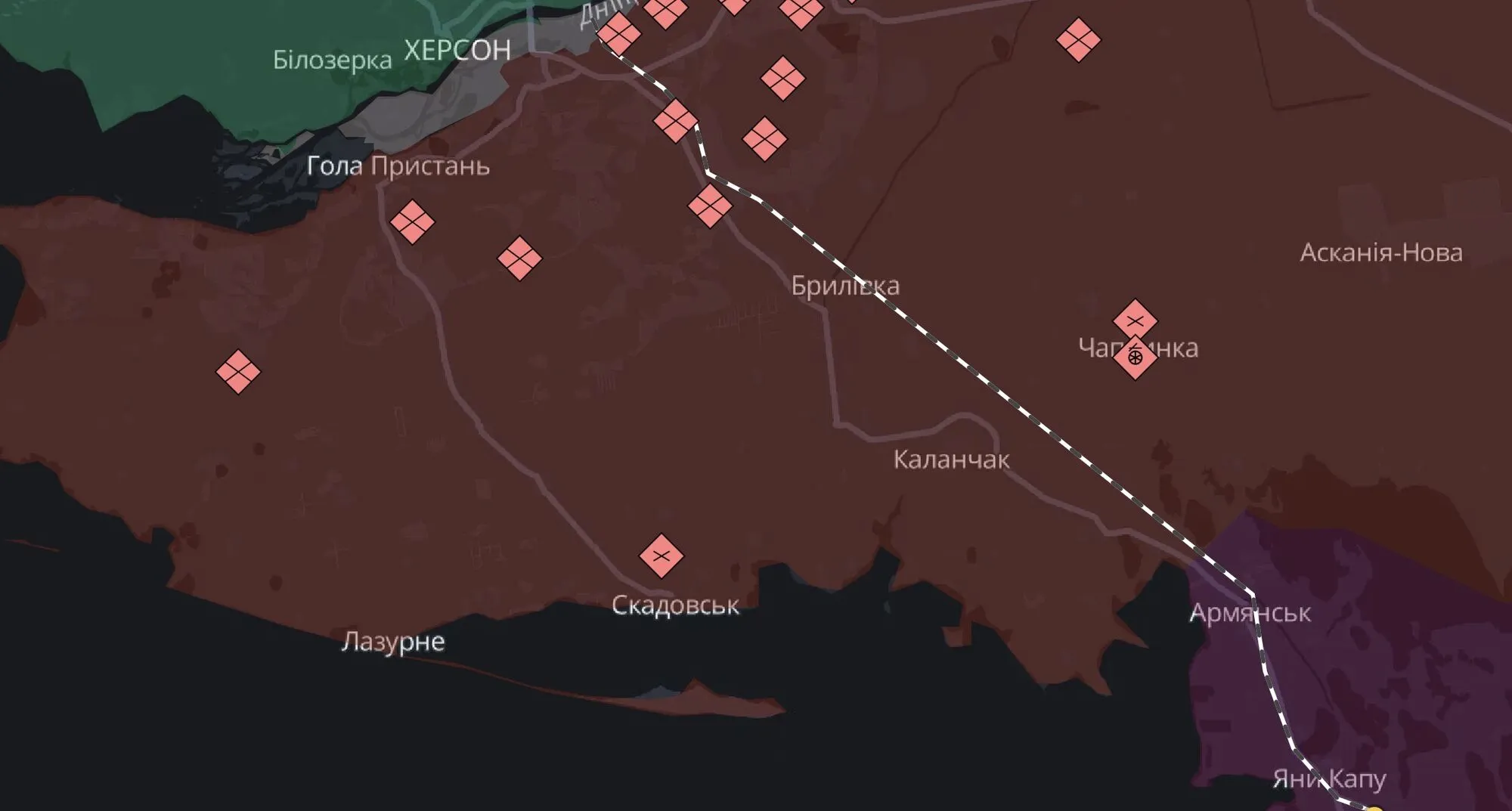 В районе Скадовска — попадание.