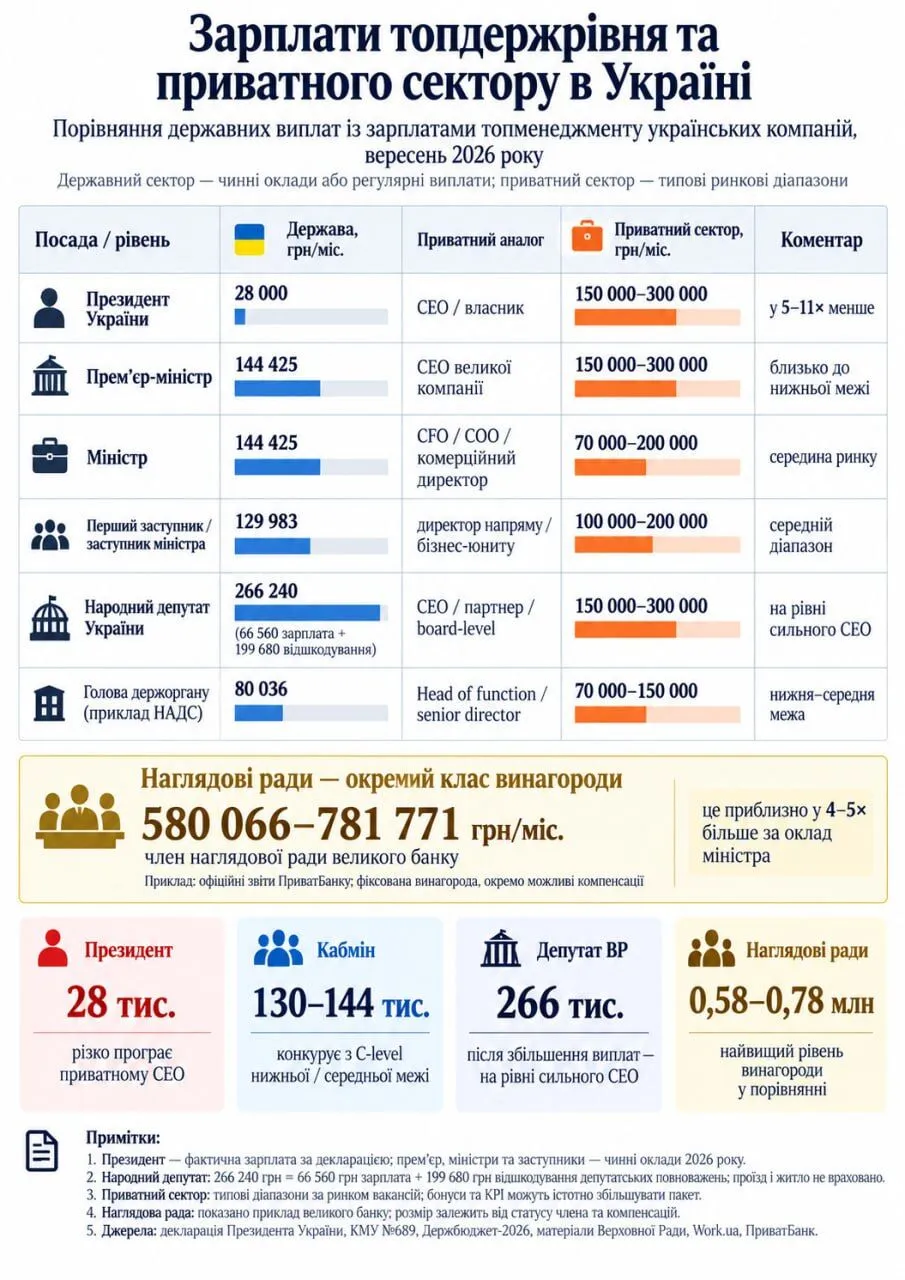 Сравнение зарплат у чиновников и в бизнесе