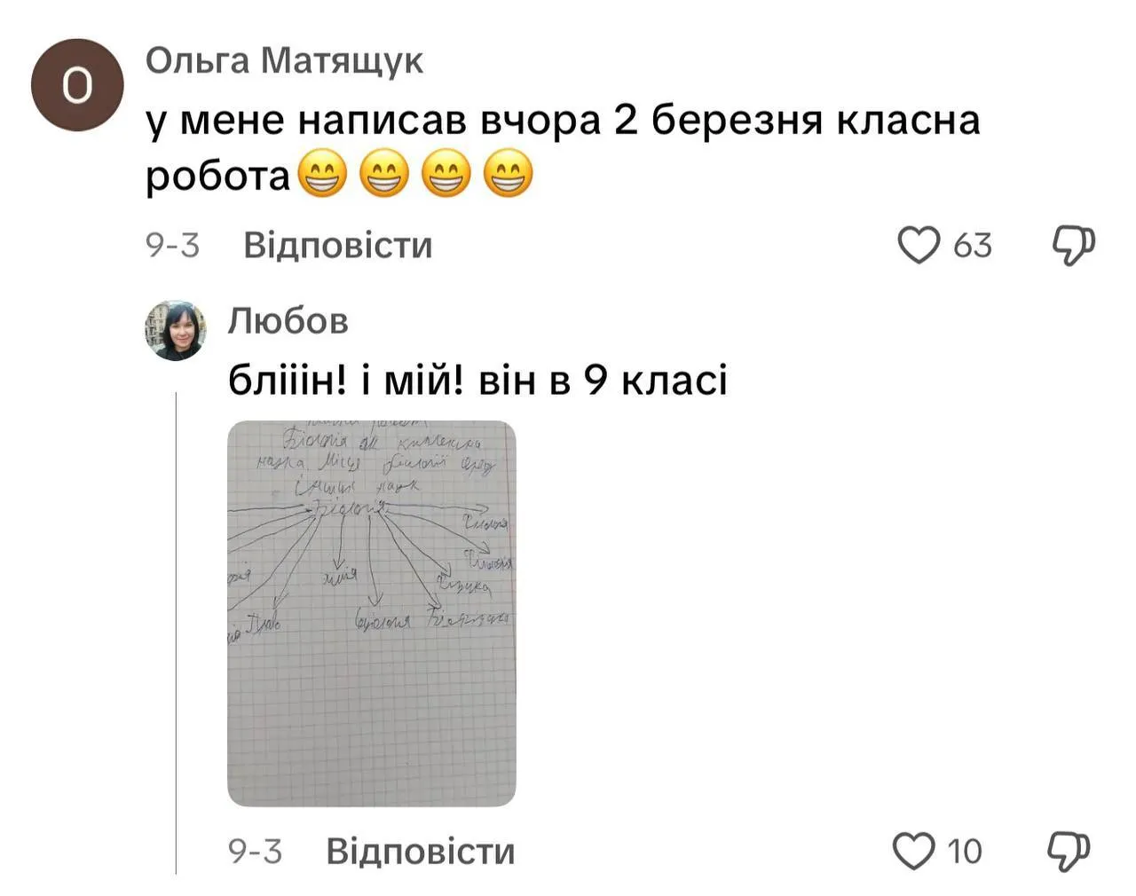 Батьки показали зошити своїх дітей