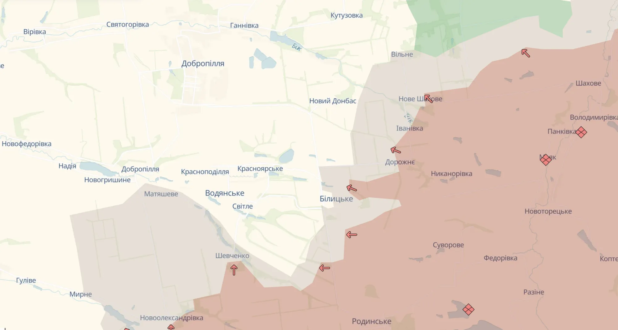 Карта бойових дій на 13 вересня.