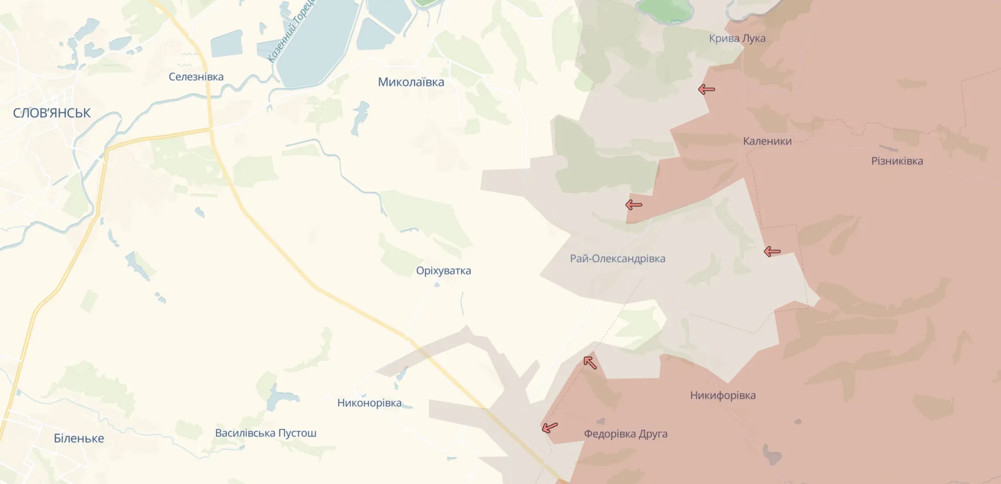 Карта бойових дій на 13 вересня.