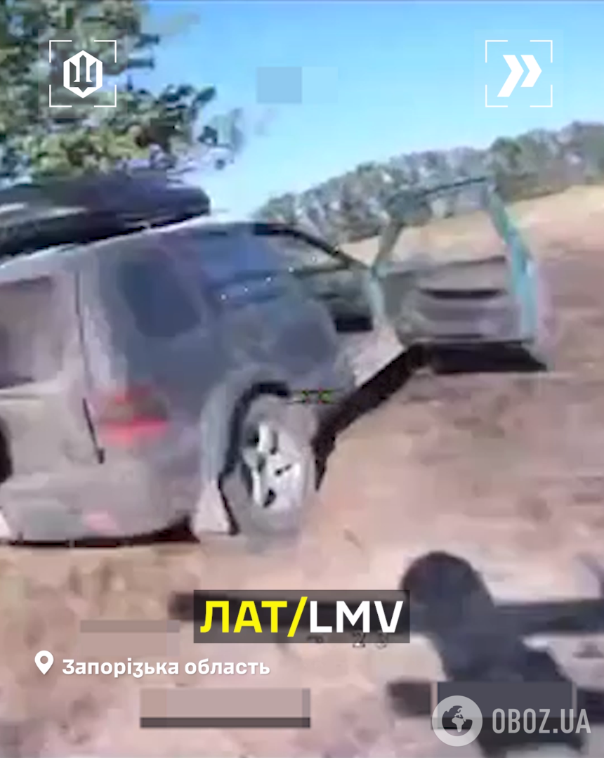 На земле видна тень от нашего беспилотника