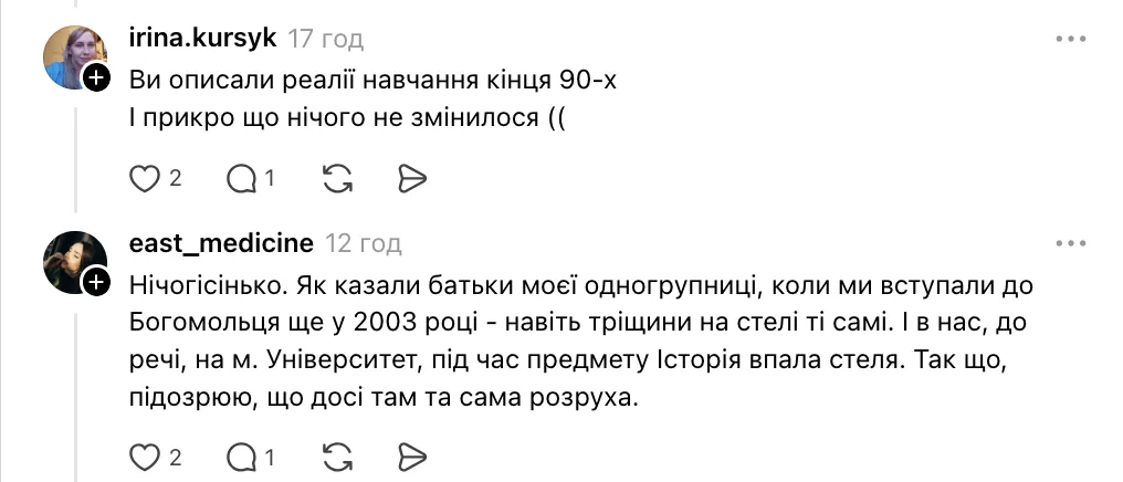 Українці скаржаться на медичну освіту