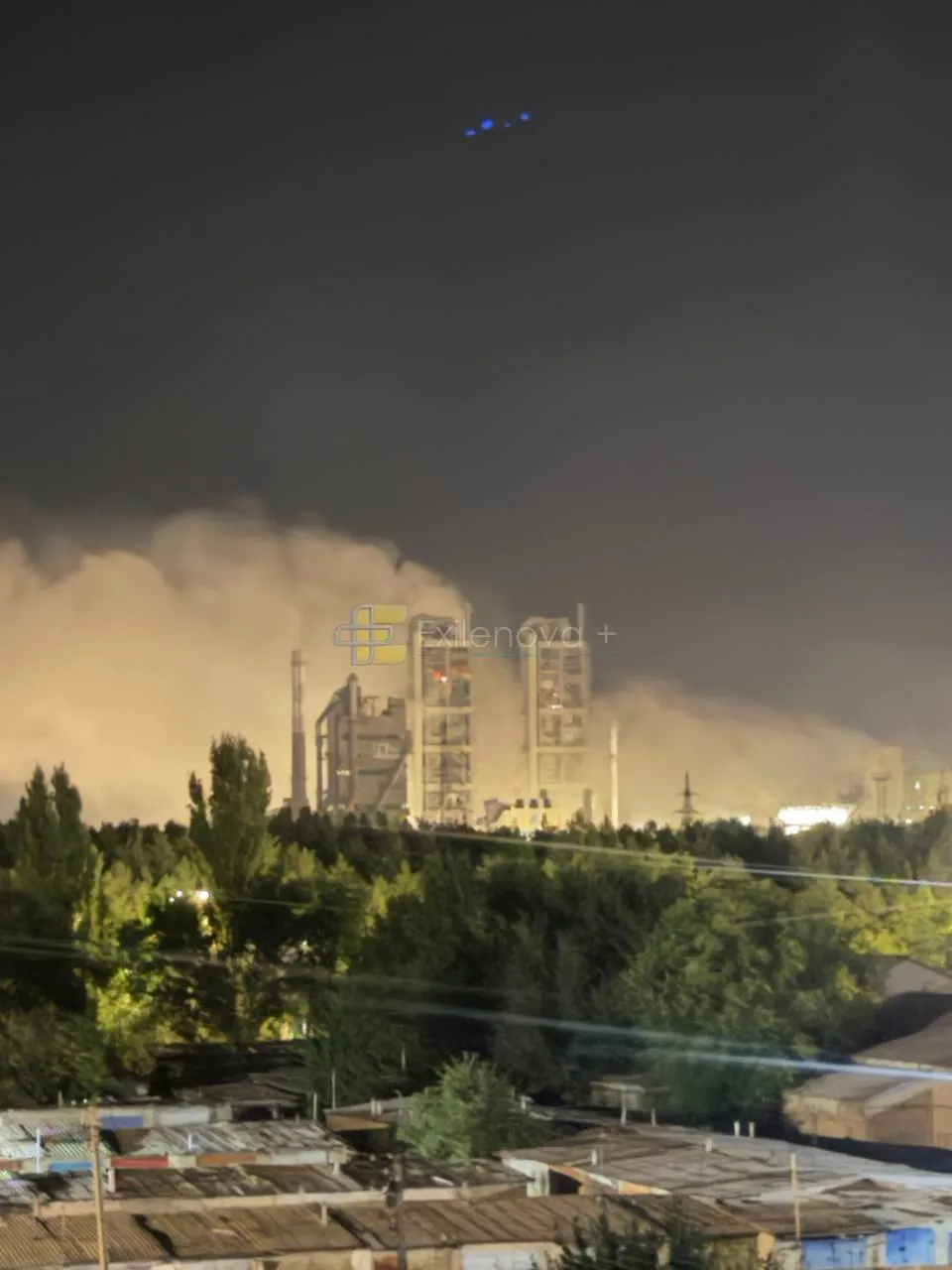 Пожежа після імовірної атаки