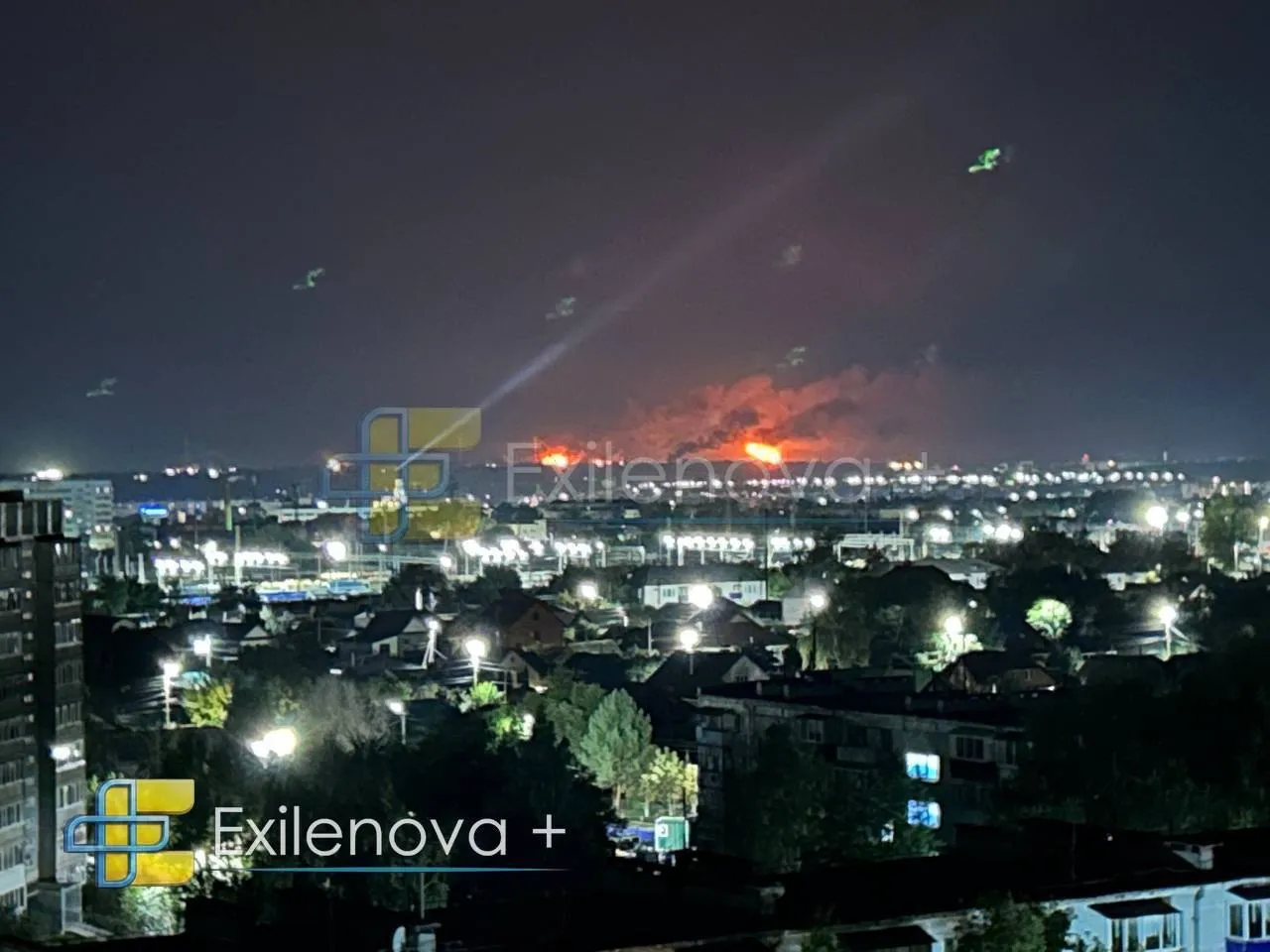 Сызранский НПЗ после украинского удара.