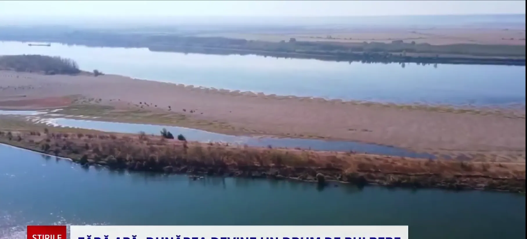 Уровень воды в Дунае упал до исторического минимума.