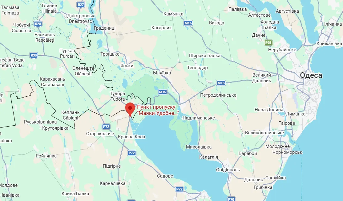 Где находится пункт пропуска Паланка. Карта