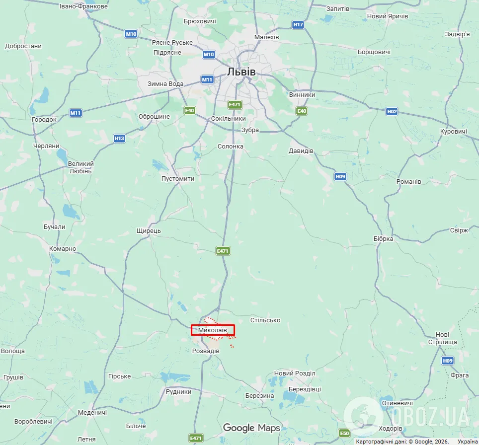 Город Николаев на Львовщине.