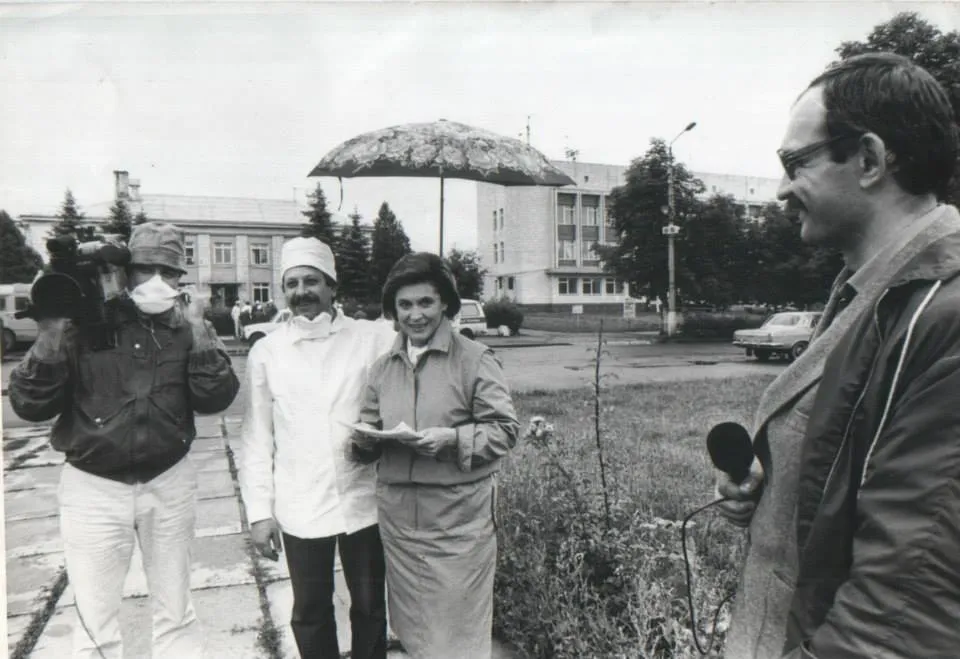 Во время командировки в Чернобыль.