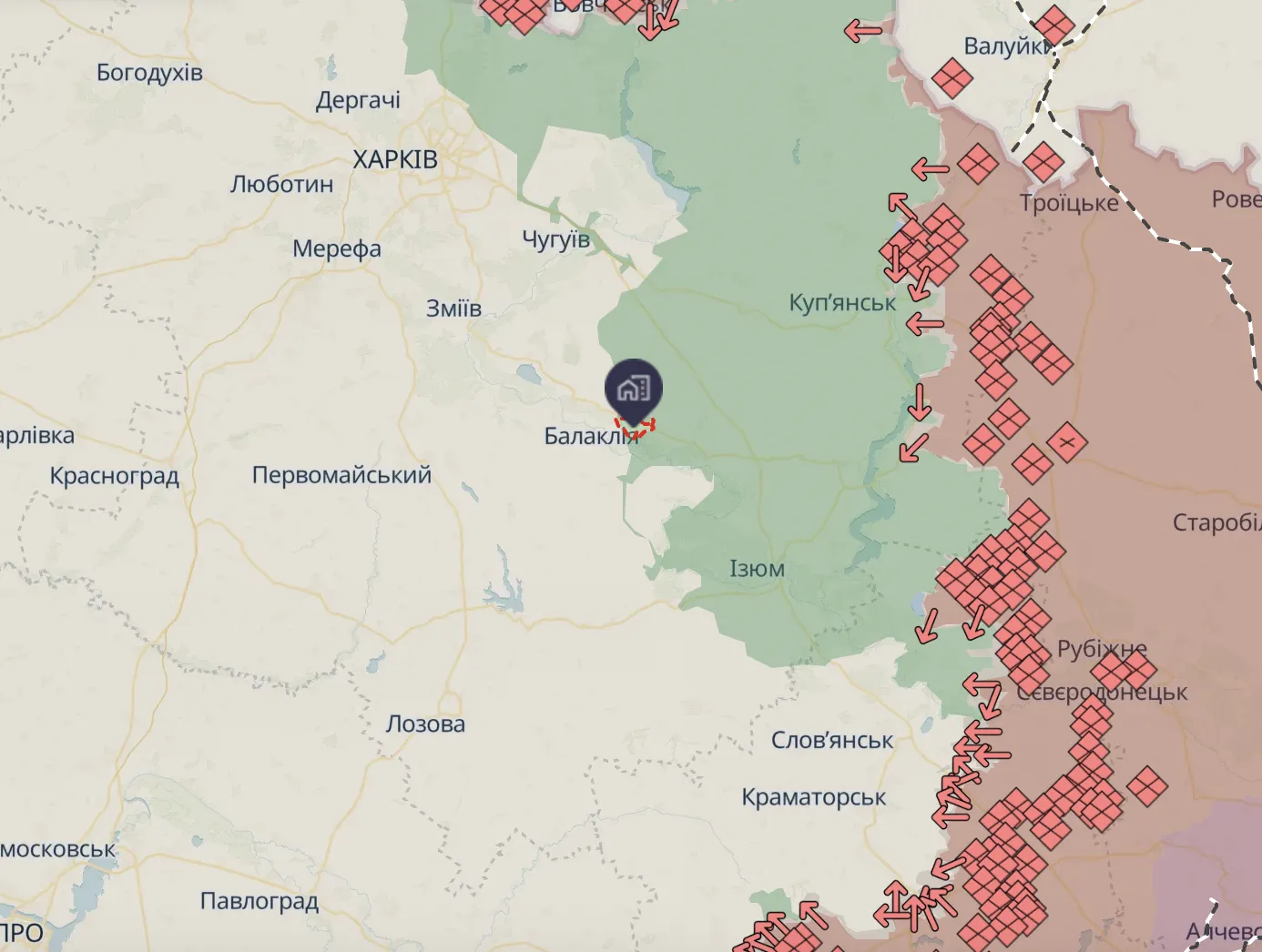 Балаклія на карті.