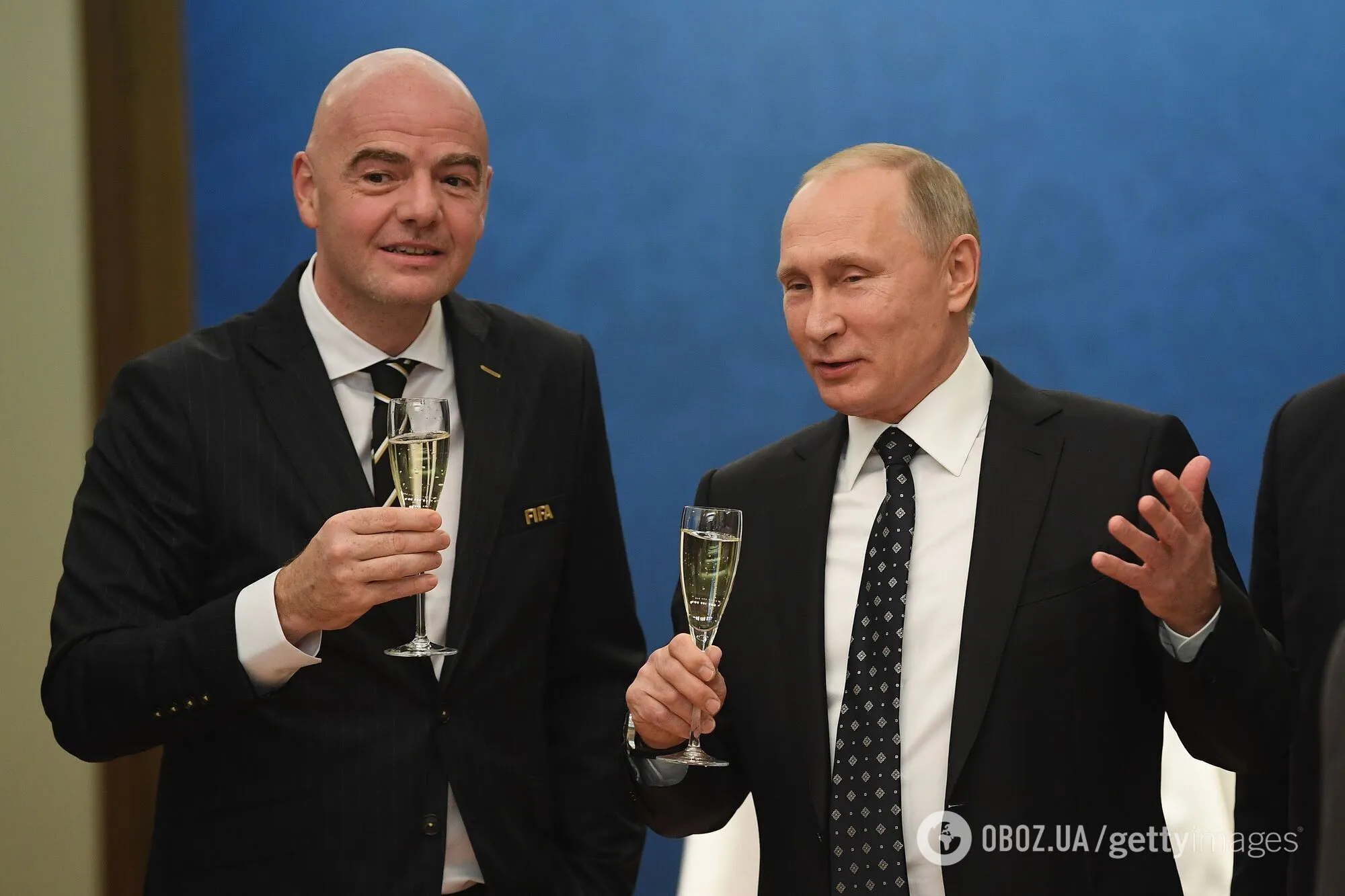 Президент ФІФА Джанні Інфантіно та Володимир Путін