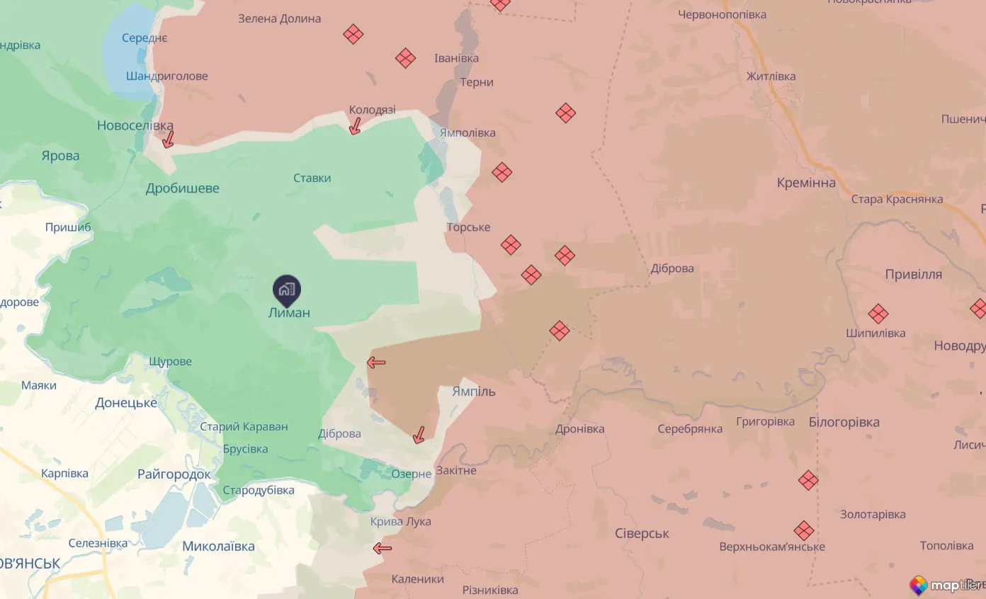 Карта бойових дій.