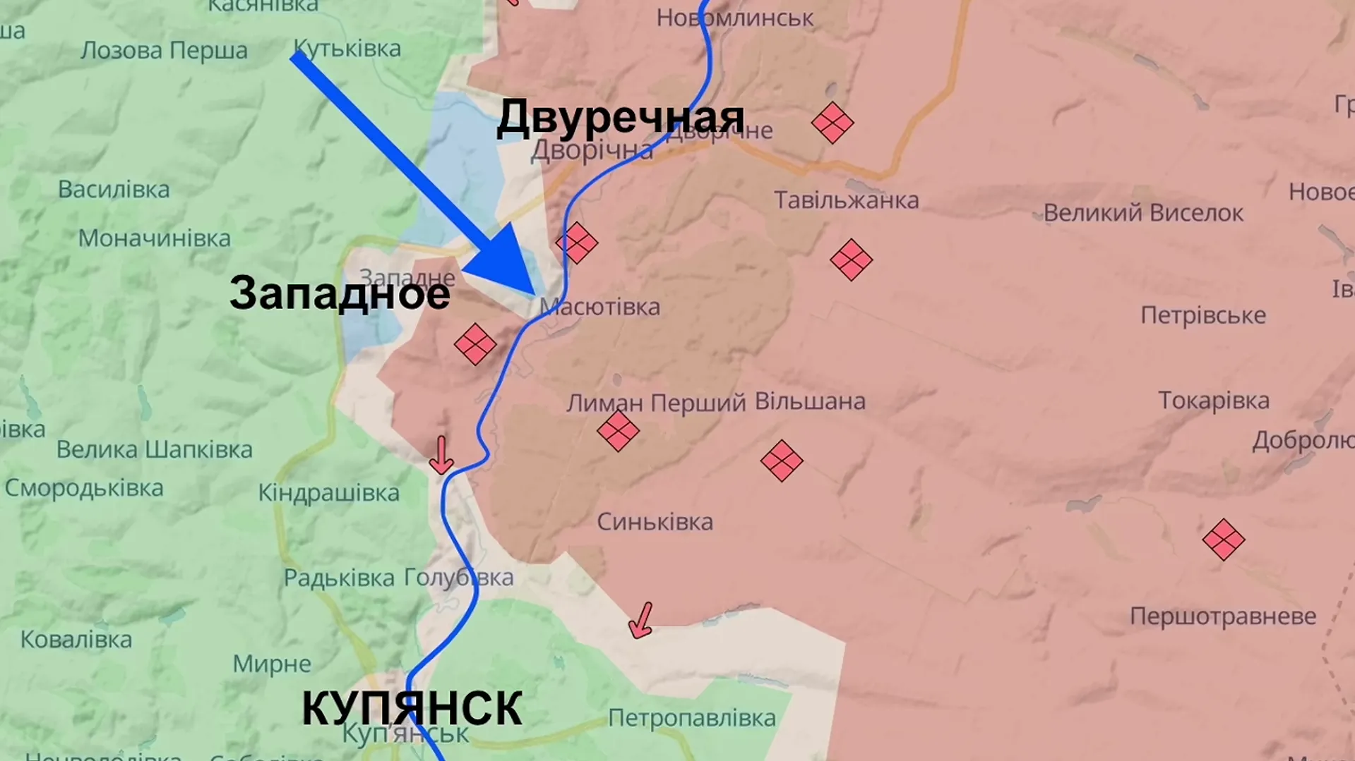 Карта боевых действий.