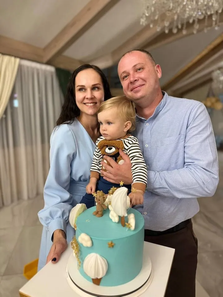 Наталья Горбаченко, сын Тимофей и муж Ярослав.