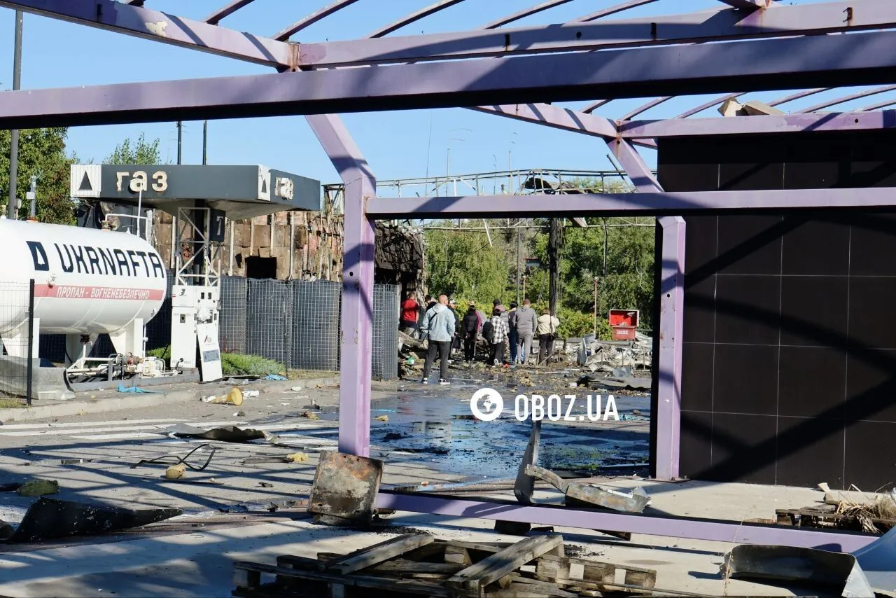 АЗС у Голосіївському районі після пожежі